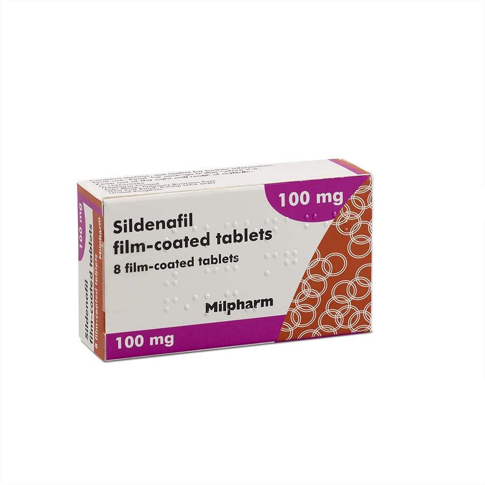 Viagra Sildenafil 100mg 8 Tablets By Milpharm Pharma Labs Uk